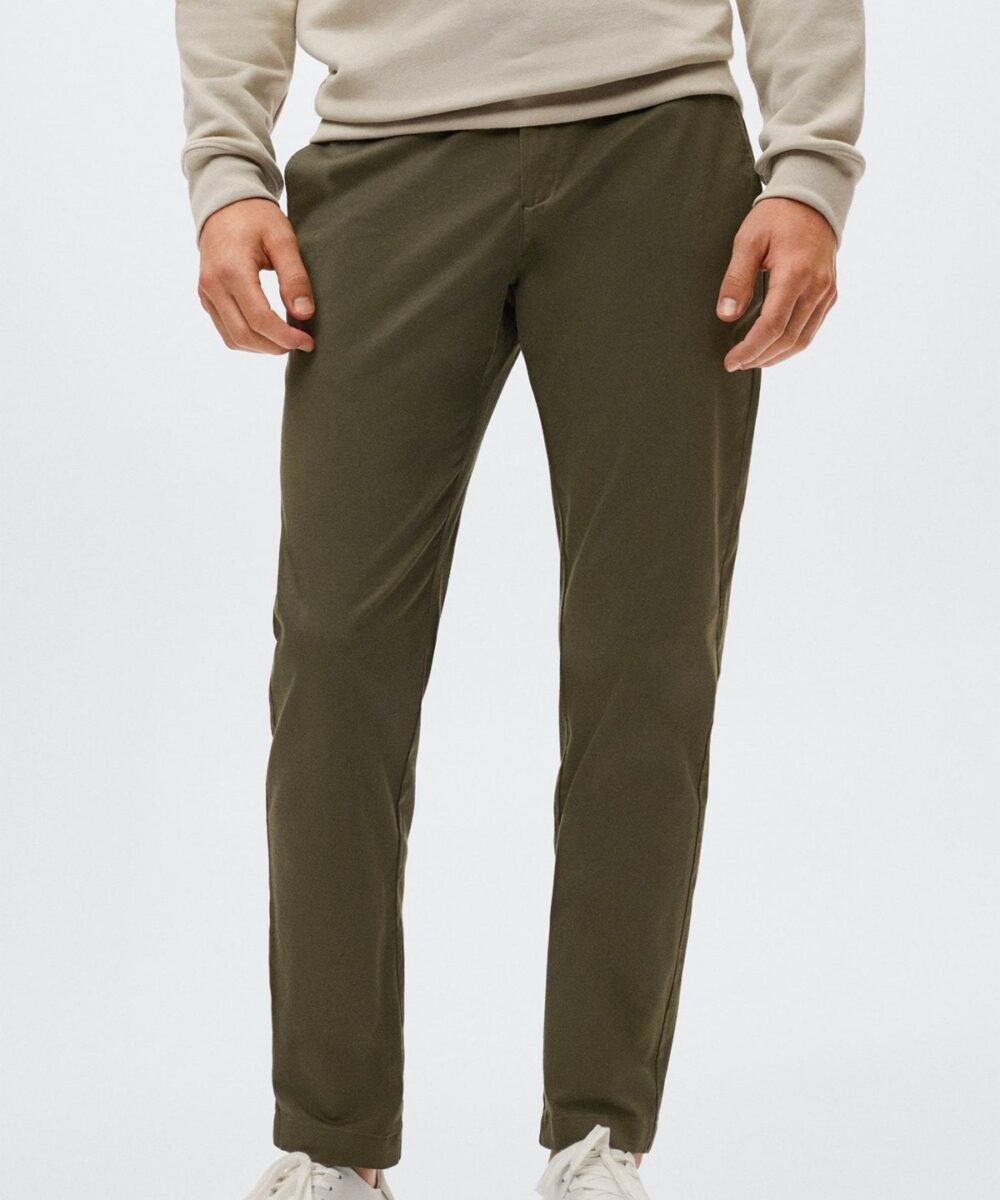 Cotton tapered crop pants - Imagen 2