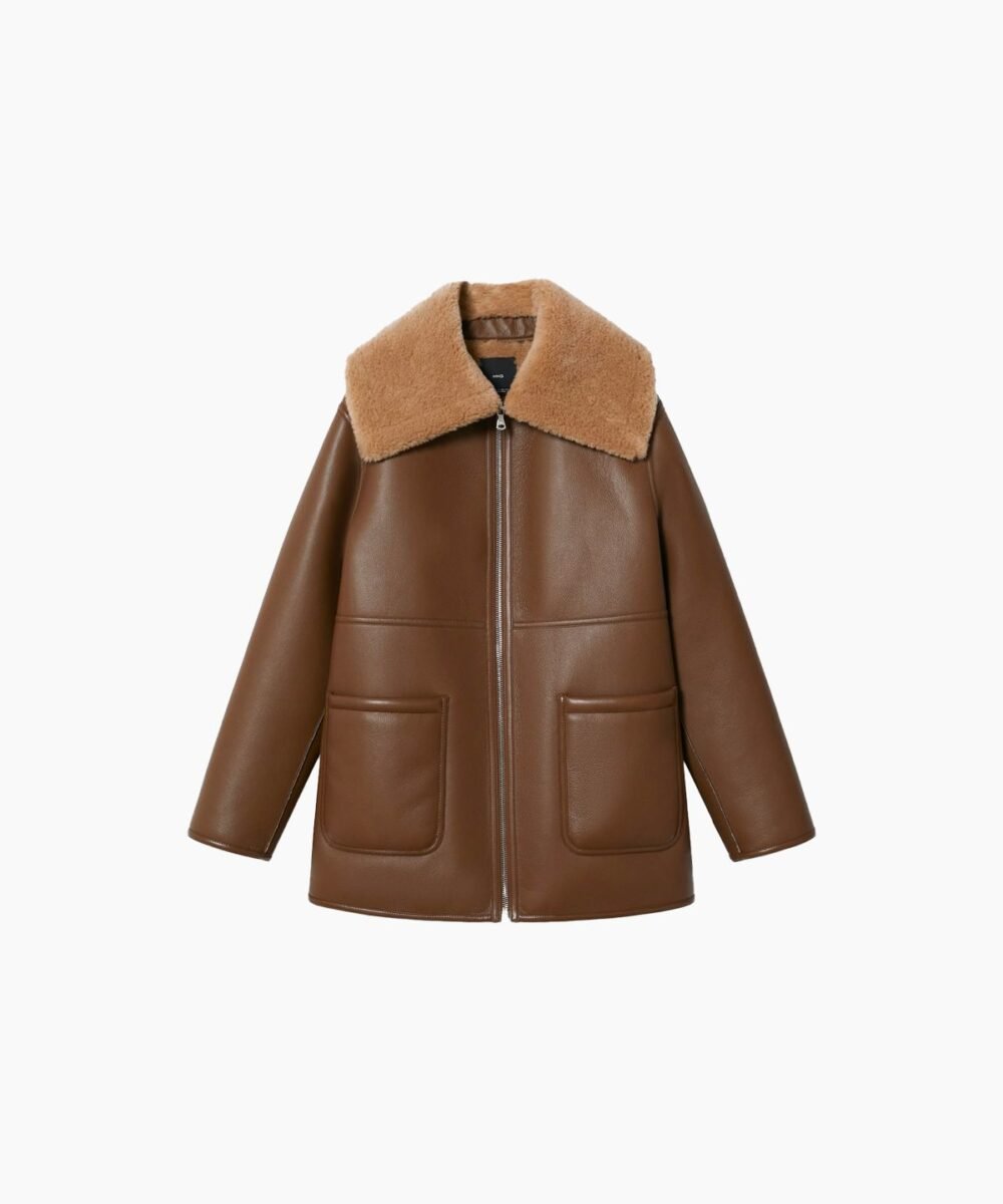 Faux shearling lining coat - Imagen 3