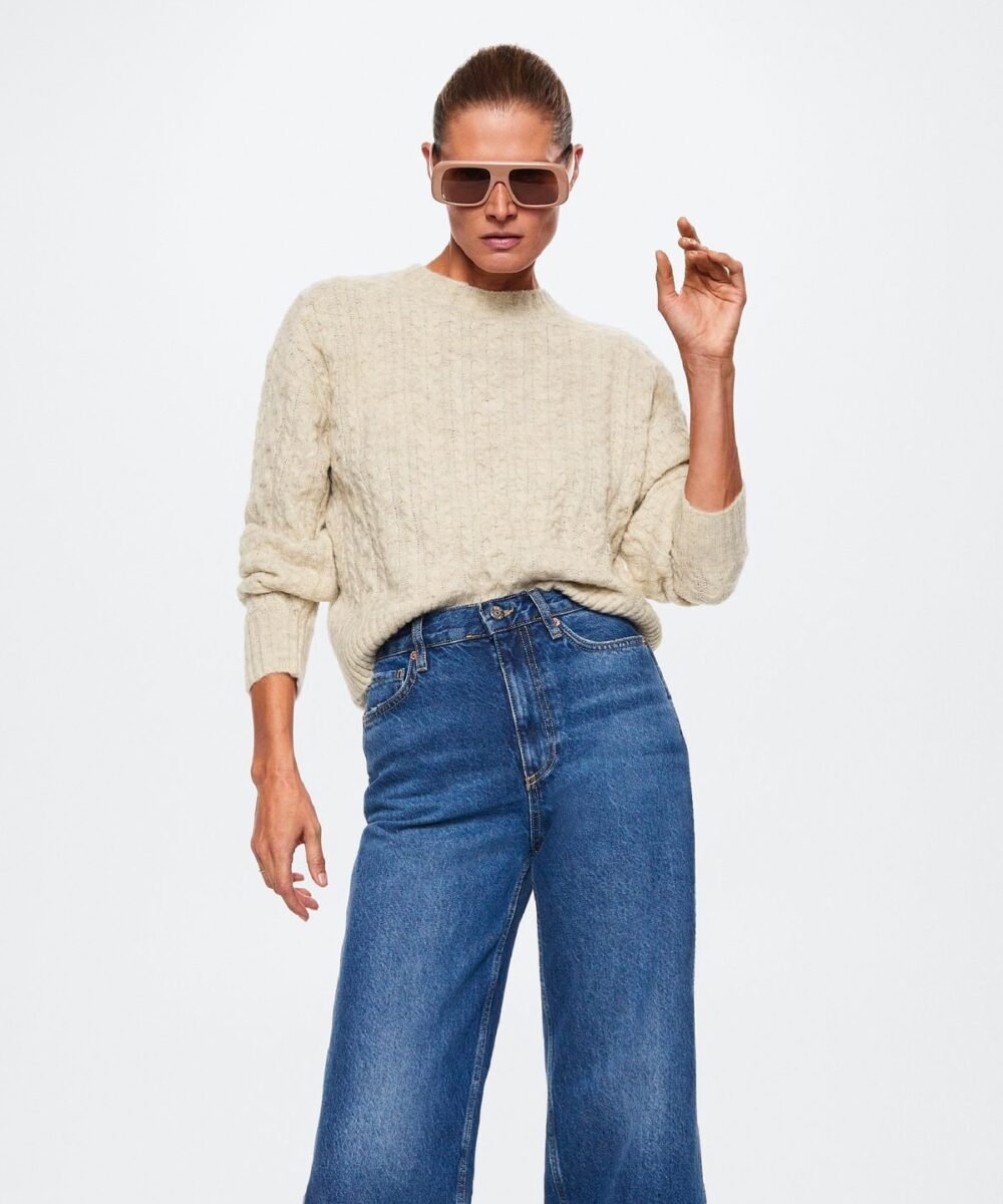 Knitted braided sweater - Imagen 2