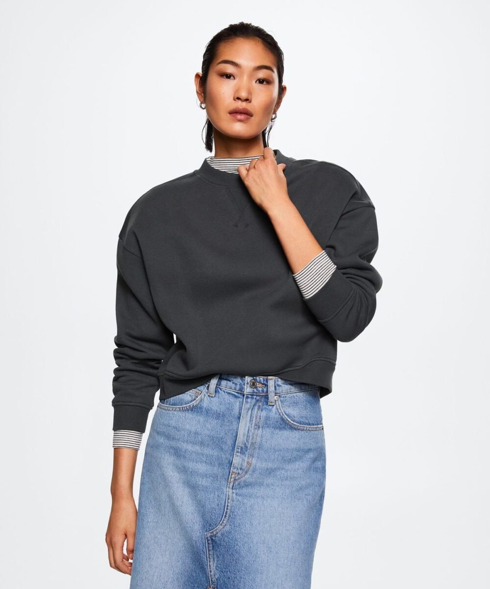Ribbed endings sweatshirt - Imagen 2