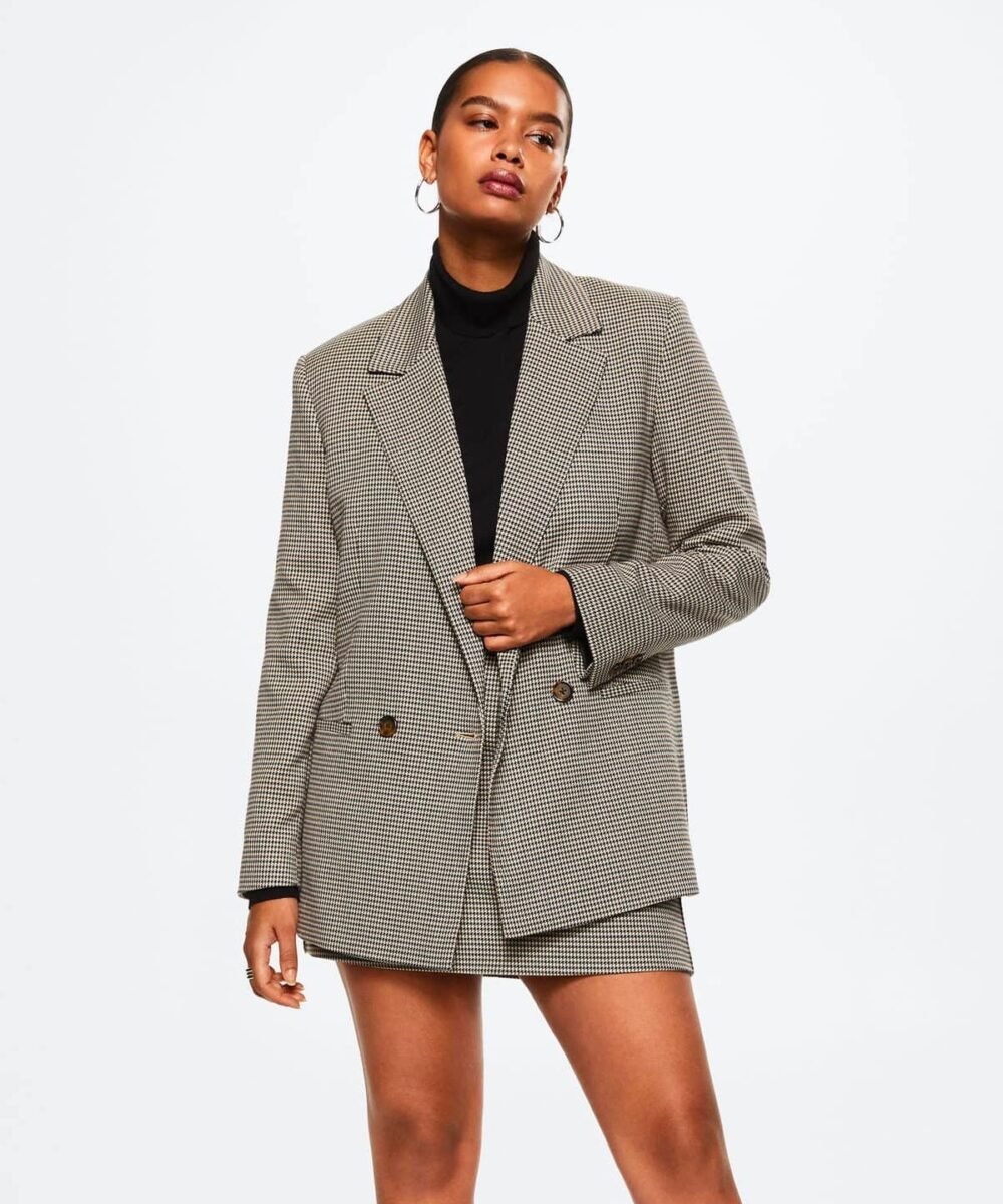 Wrap check suit jacket - Imagen 2